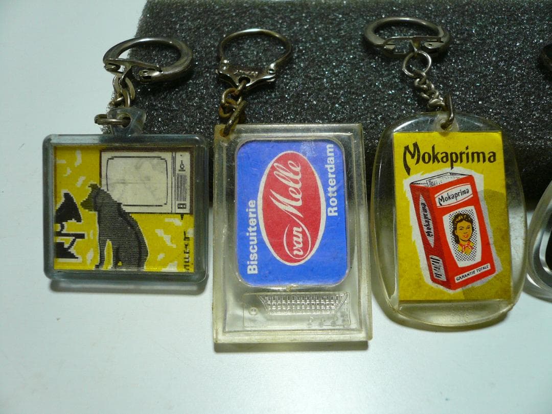 希少 ビンテージ キーホルダー 5個 企業モノ 広告 ビクター犬 ニッパー