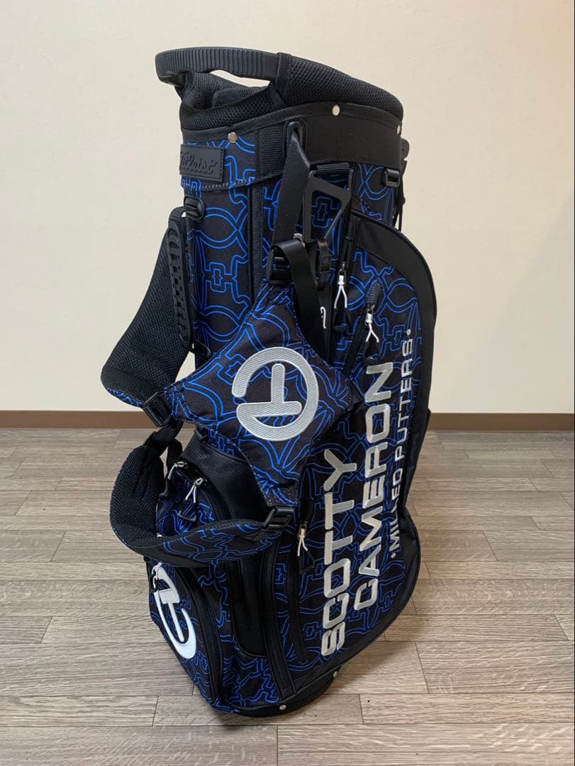 ゆき　スタンド式キャディバック　ブルーラメライン　パターカバープレゼント付