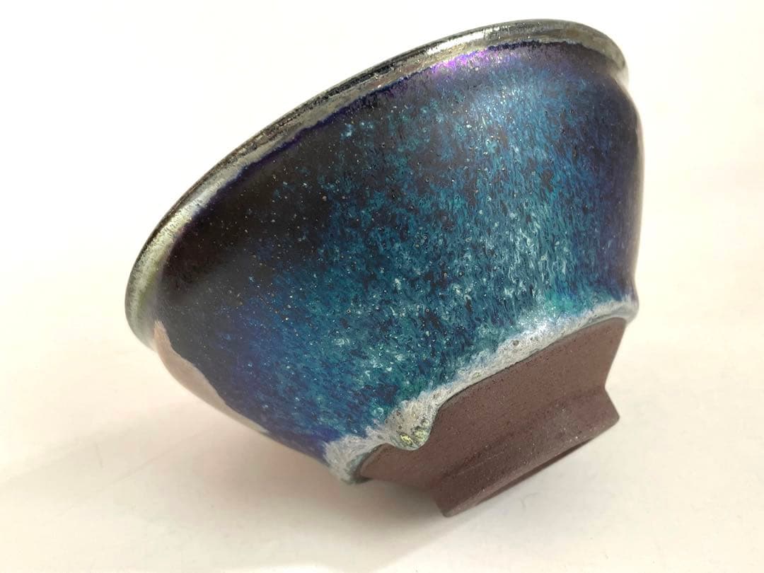 陶芸家　長江惣吉　燿変　天目　錦　茶碗　茶盌　抹茶碗　天目盌　共箱