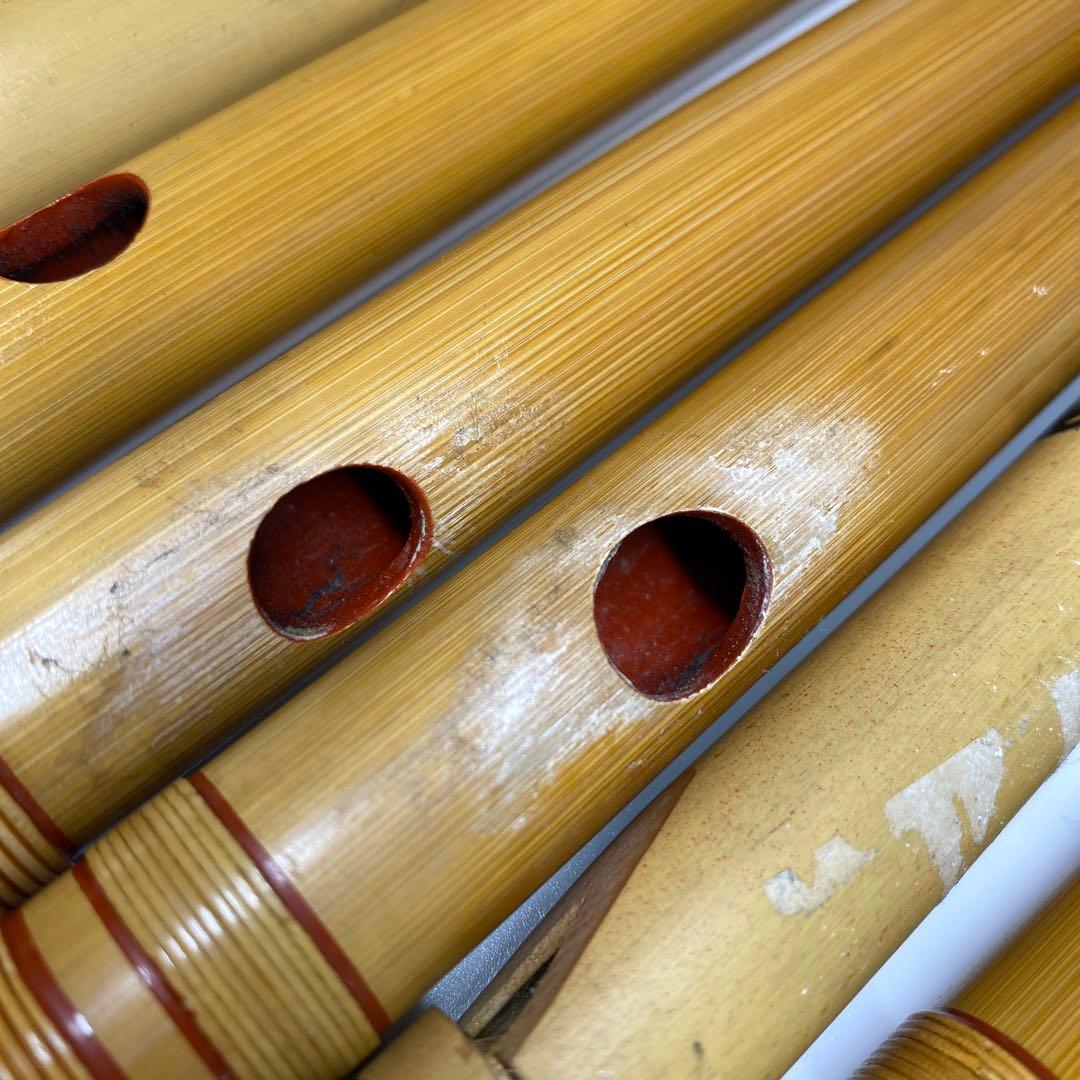 喜月銘等　竹製　横笛7点　約36.1〜46㎝　東さ8-0110①