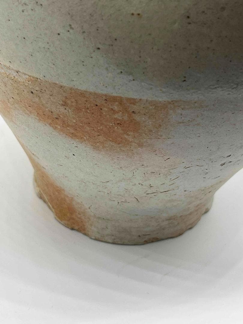 唐時代 白磁双龍耳大尊 巩県窯白瓷 【旧家旧蔵】　希少貴重　花入(B-68)