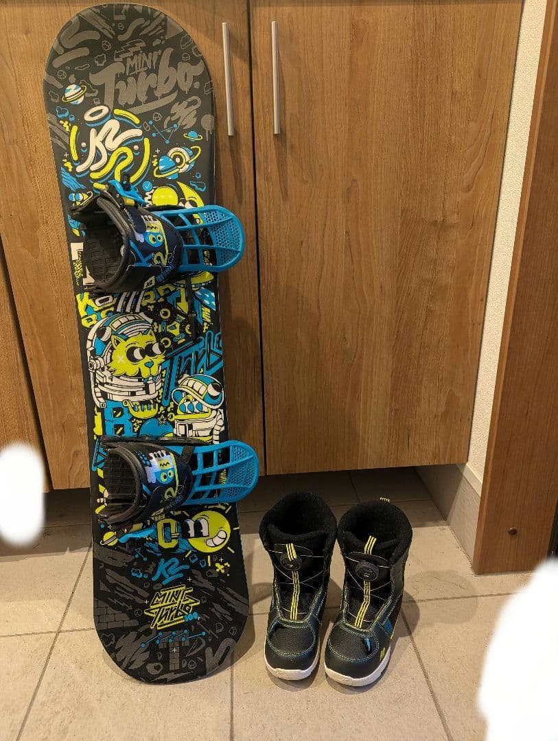 美品】K2 スノーボード バインディング付き 子供用 18.5cm キッズセット