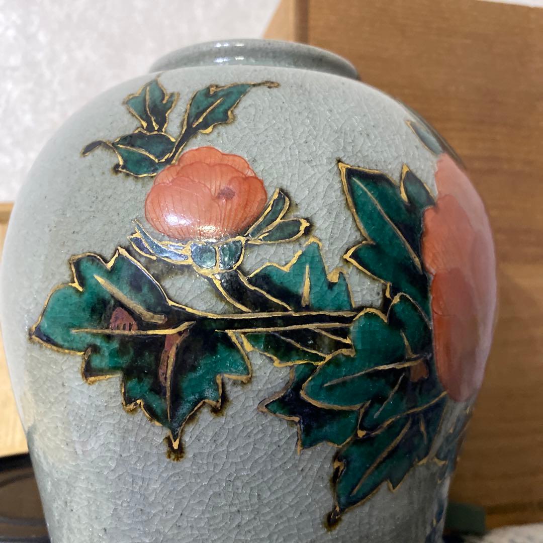 真葛香山　牡丹花瓶