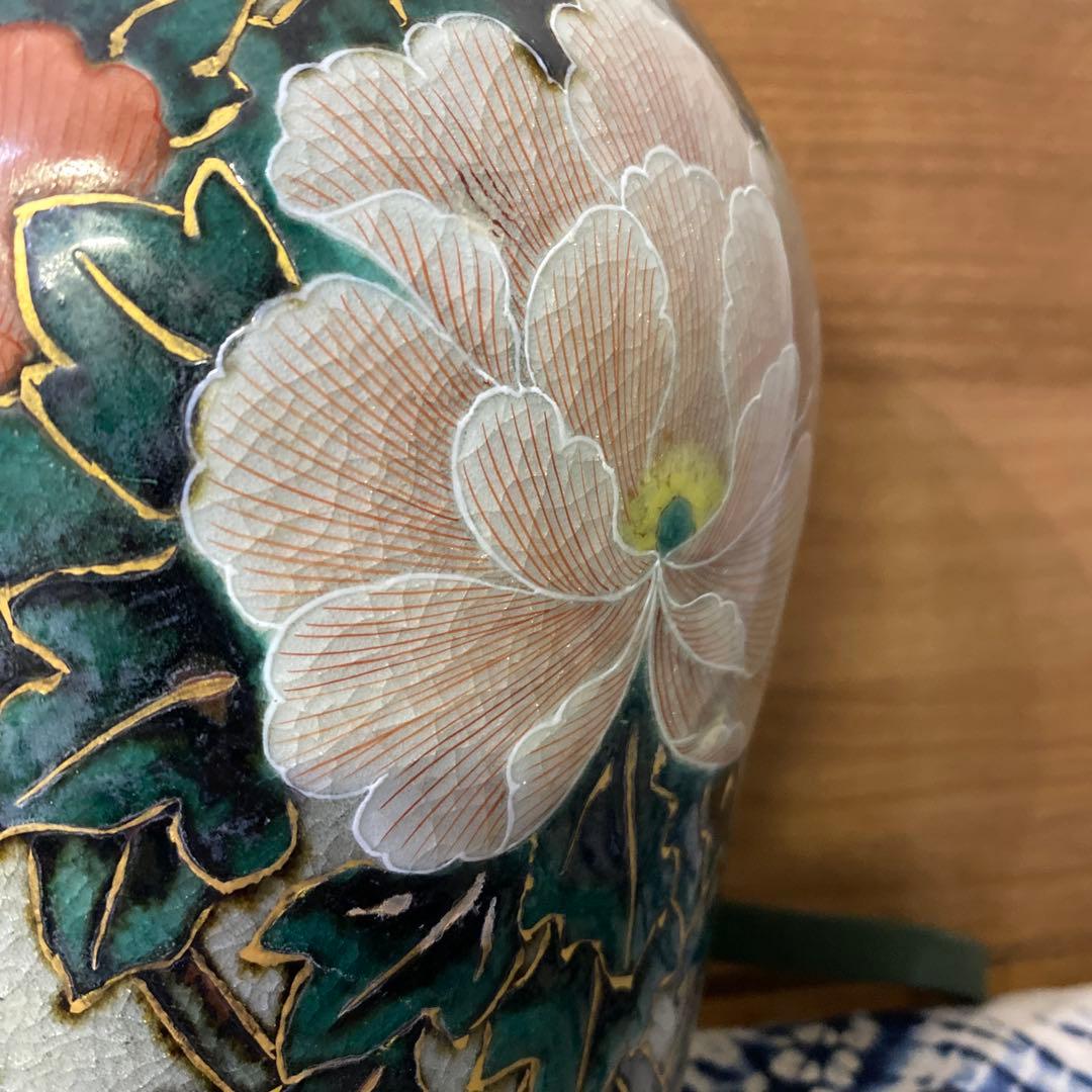 真葛香山　牡丹花瓶