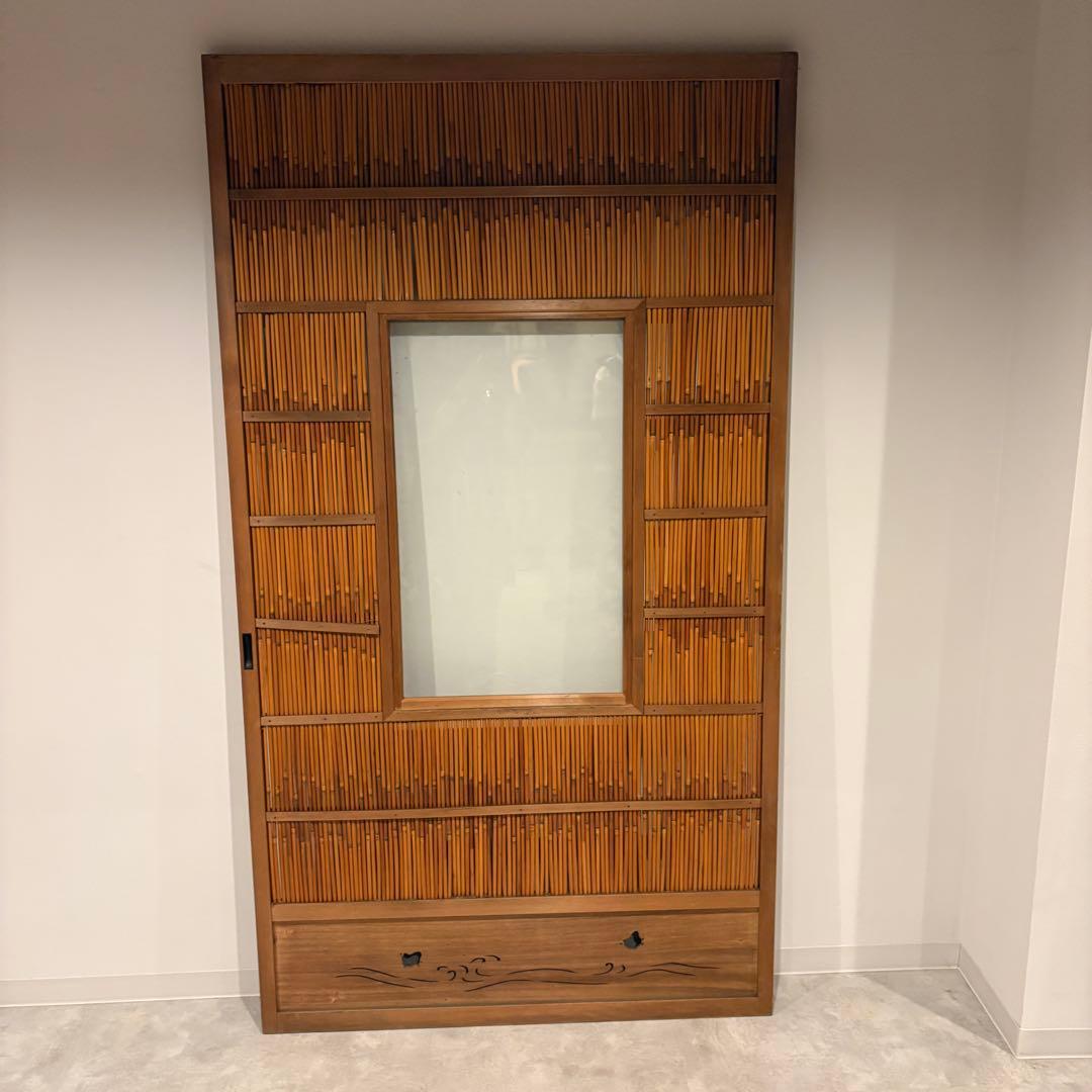 古い建具 ガラス戸 1枚 簾戸 すど 葦戸よしど 夏障子 御簾戸 4/4