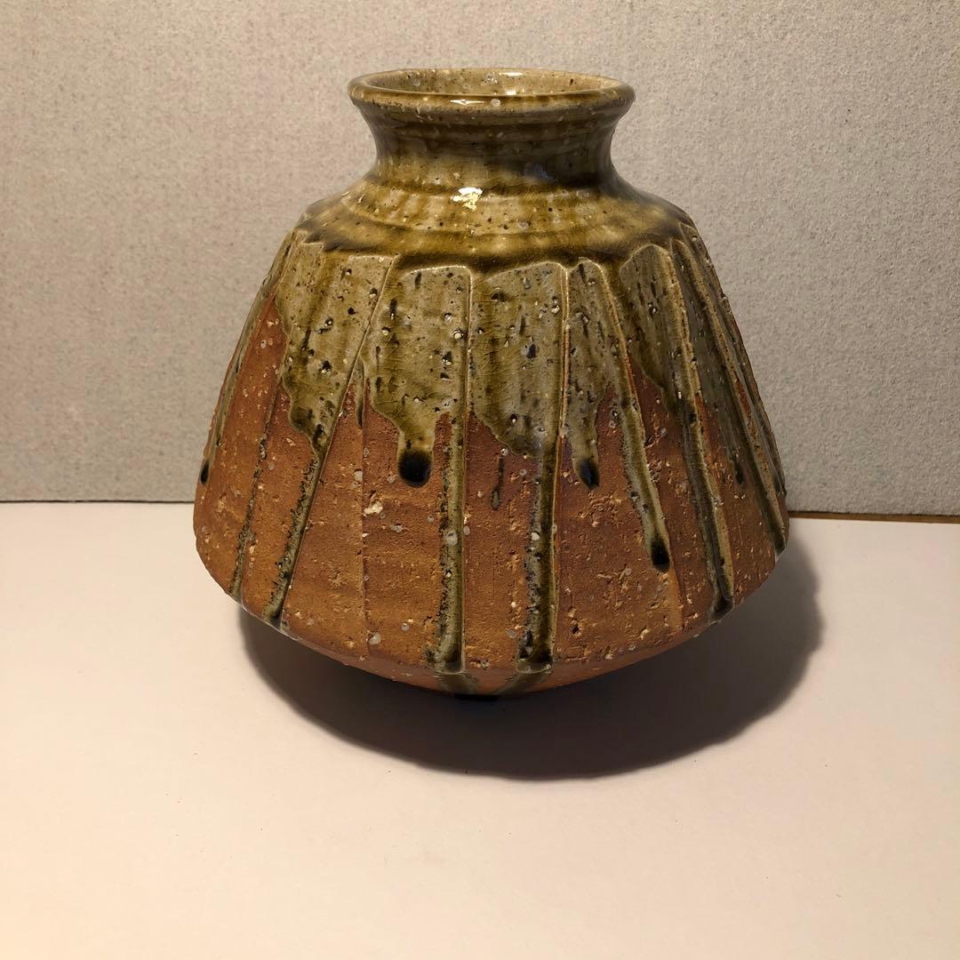 【未使用】信楽焼　高橋楽斎作　花壺