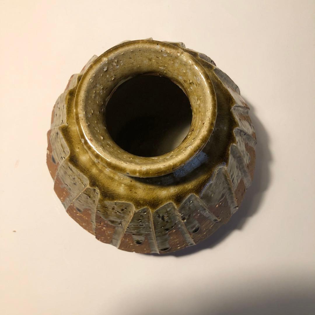 【未使用】信楽焼　高橋楽斎作　花壺