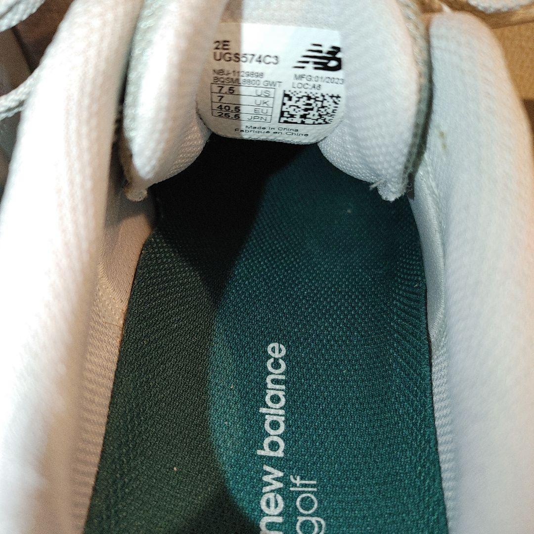 ニューバランス　574 ゴルフ　25.5センチ グレー