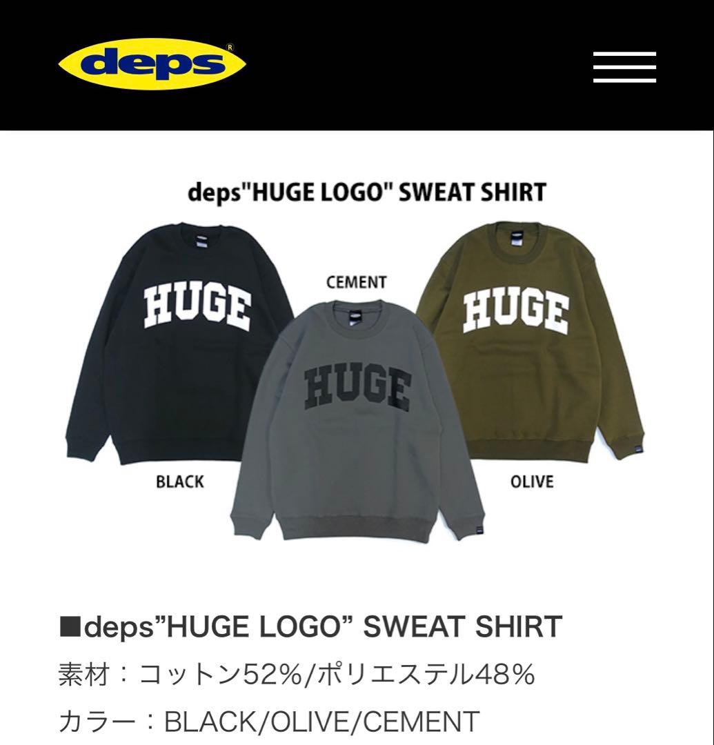 deps HUGE LOGO SWEAT SHIRT Lサイズ