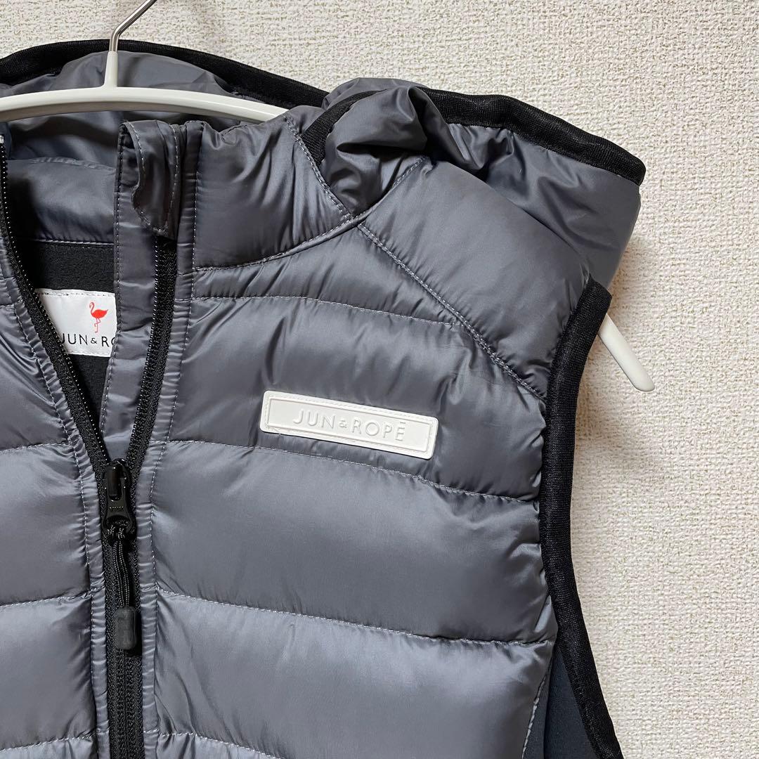 美品♡ジュンアンドロペ　ダウンベスト　ゴルフウェア　レディース　フード付き