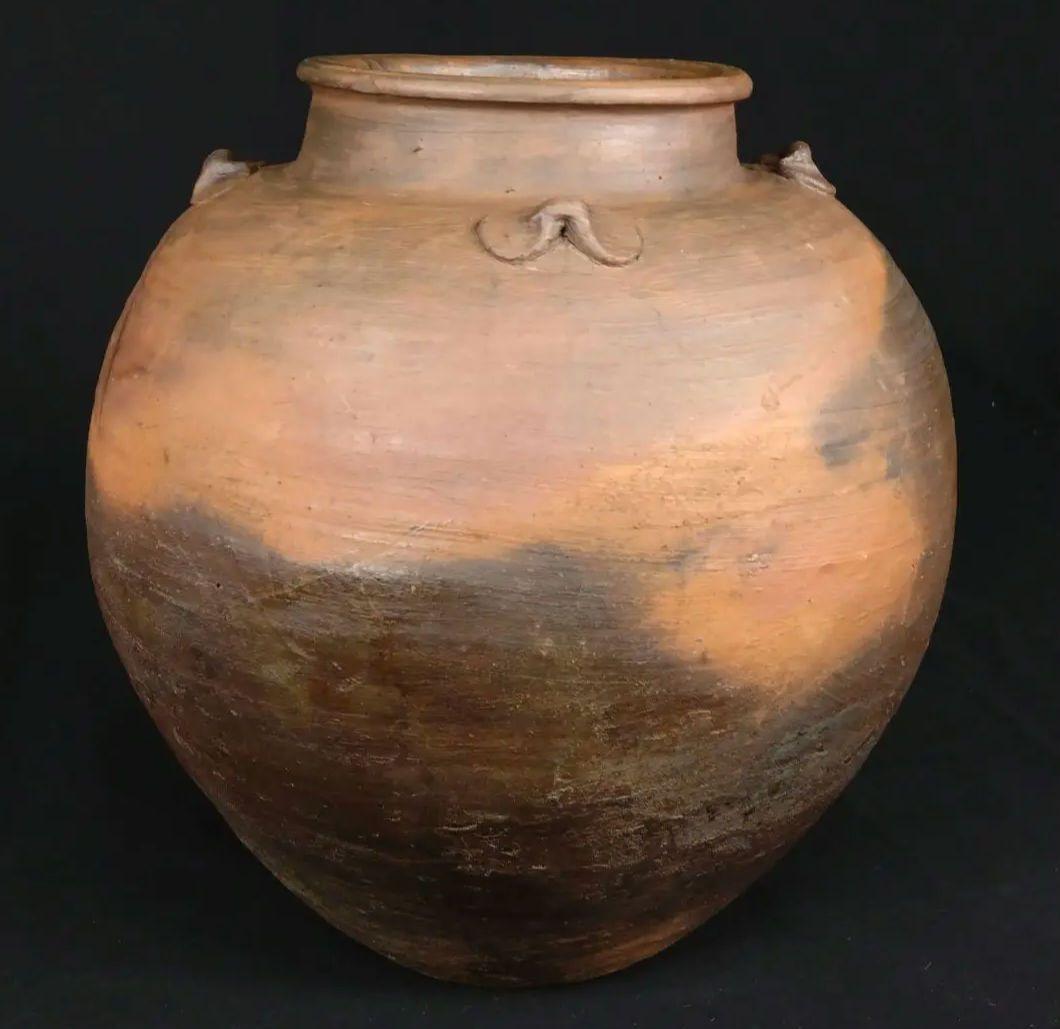 抜群 備前焼 古備前 窯変 四耳葉茶壺 桃山時代 骨董 古美術 茶道具 逸品