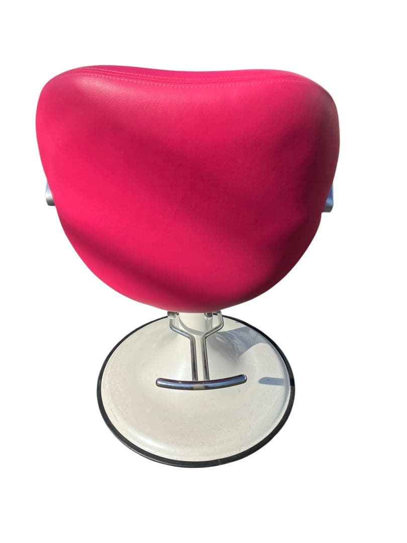 美容室用 セット椅子 スタイリングチェア 油圧昇降式 店舗什器 お洒落 ピンク色