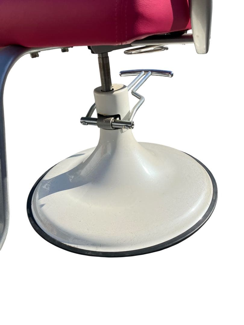 美容室用 セット椅子 スタイリングチェア 油圧昇降式 店舗什器 お洒落 ピンク色