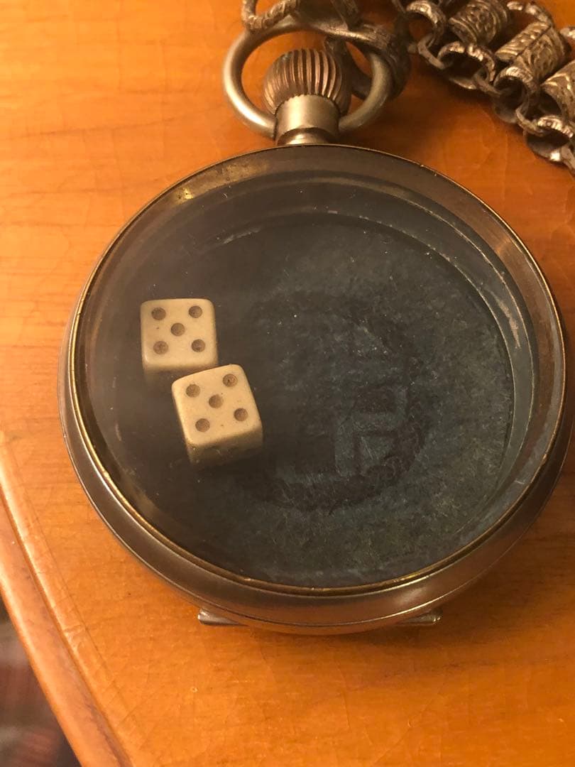 ビンテージ　スカル　髑髏　骸骨　インダストリアル　ドイツ　懐中時計　アンティーク