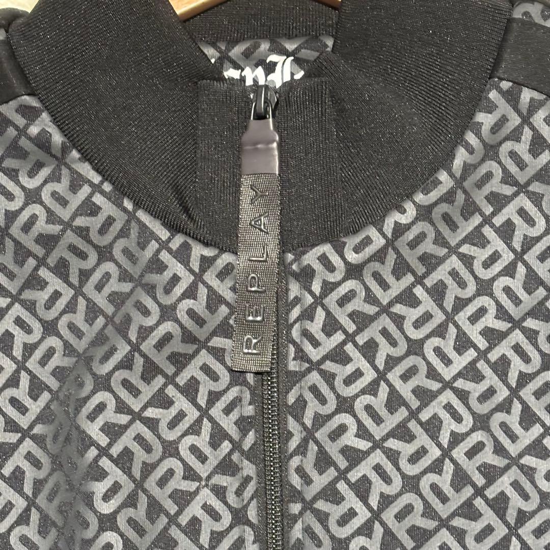 未使用級 REPLAY リプレイ 総柄 総ロゴ ジャージ セットアップ L