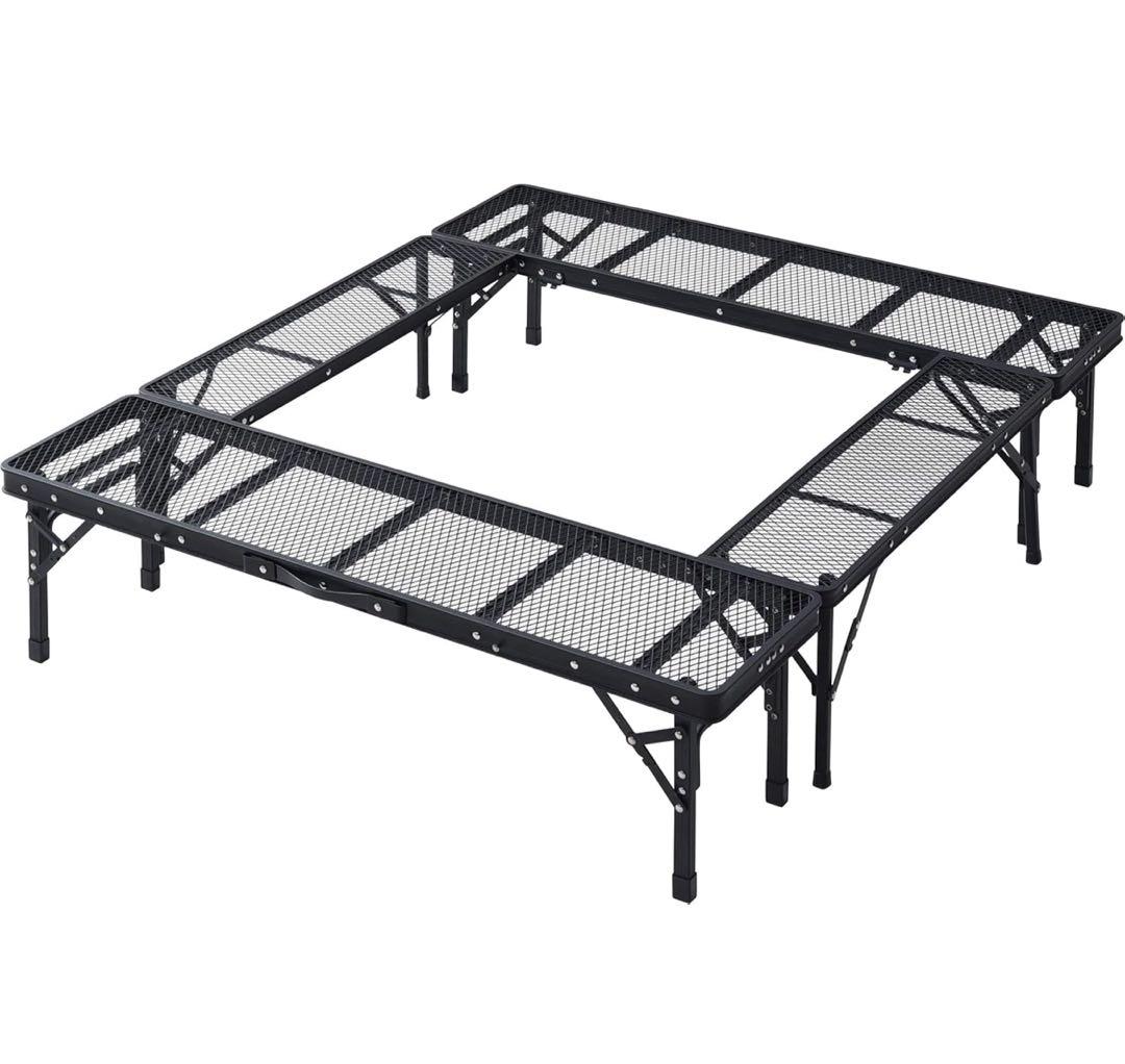 焚き火台タフライトテーブル メッシュテーブルTLFT-100(MBK) ブラック