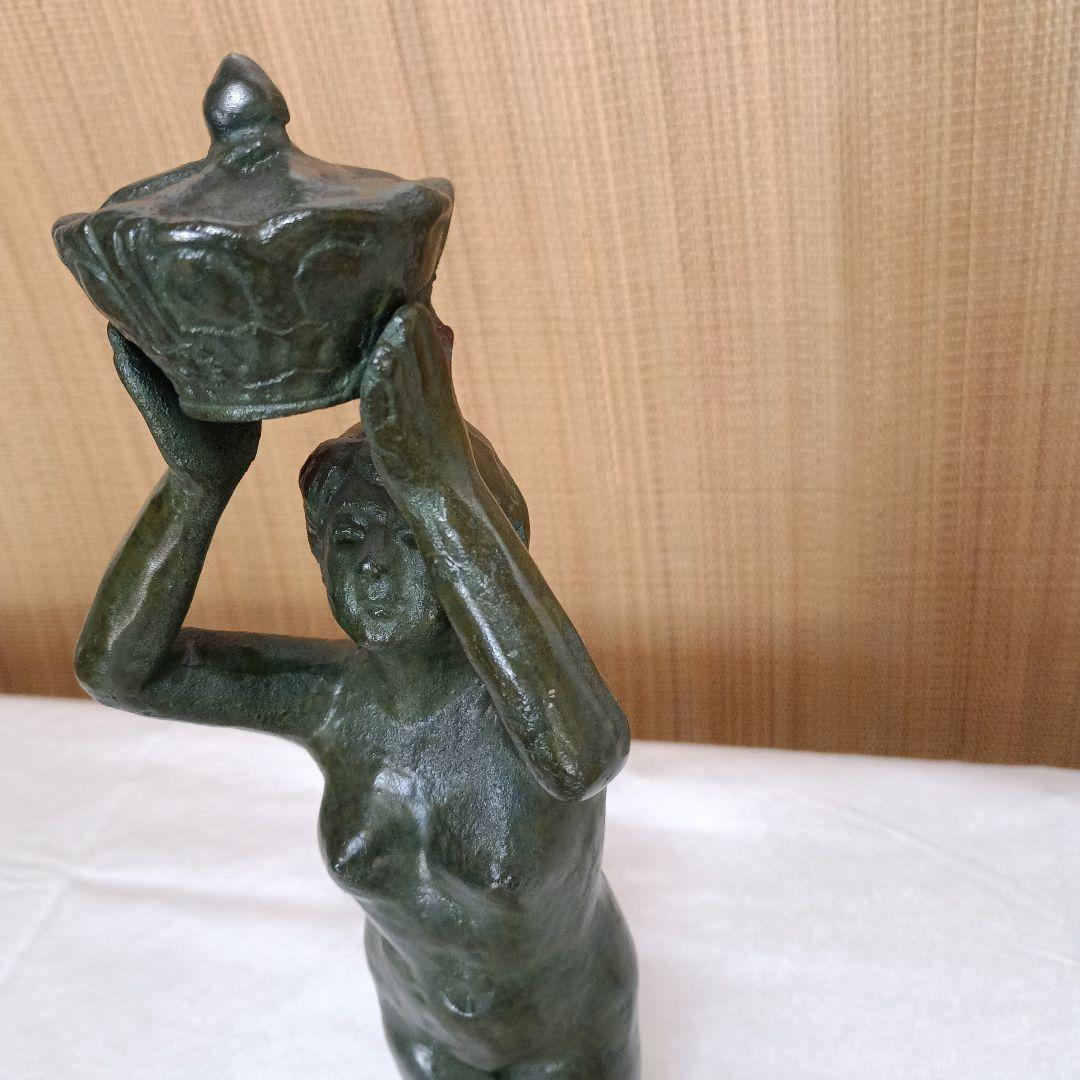 ＊ブロンズ彫刻 女性像 王冠