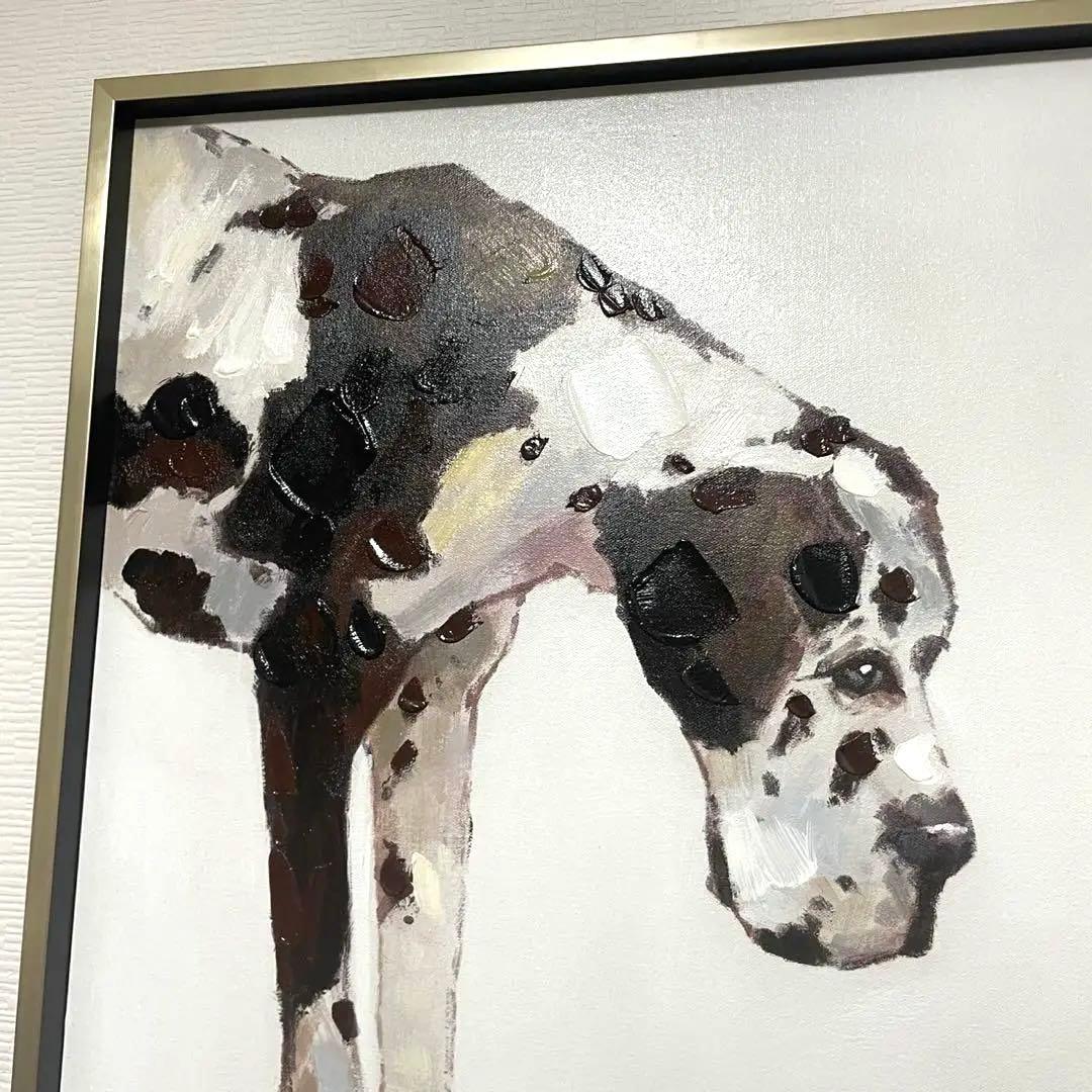 犬と猫　絵画 オイルペイントアート ベストフレンド (L) 油絵　犬と猫