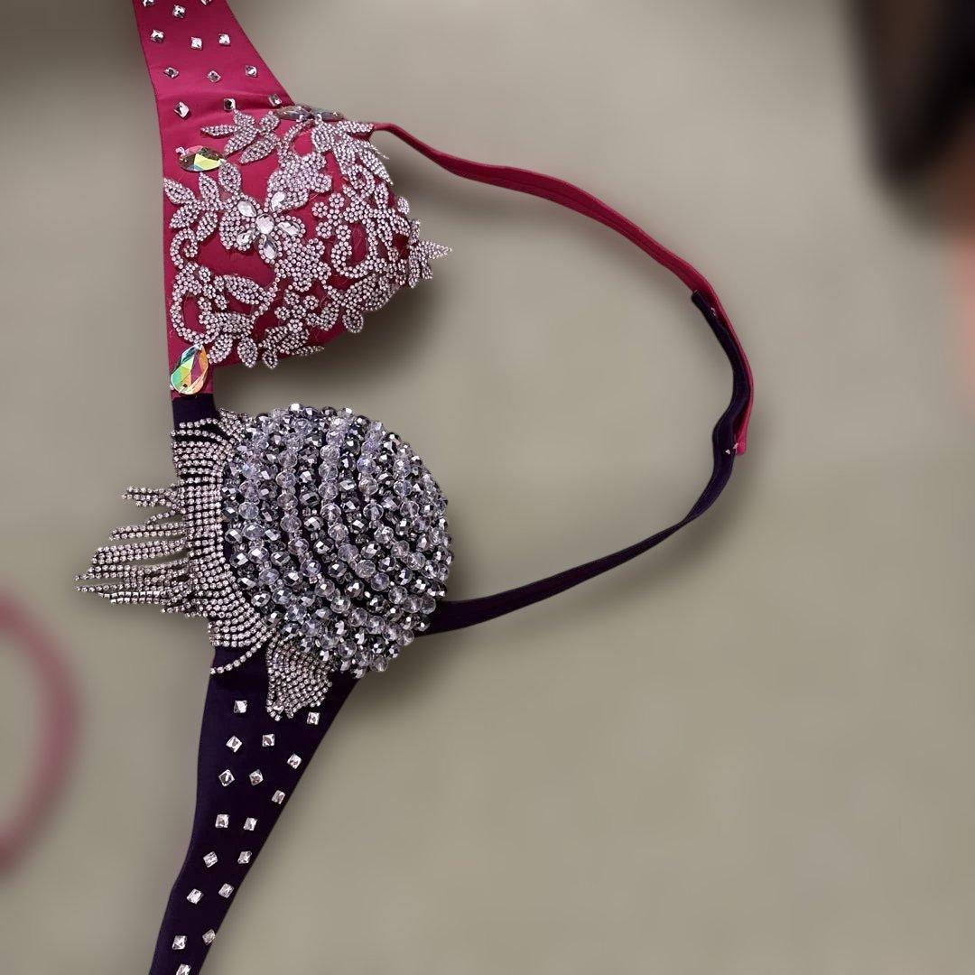 ベリーダンス セットアップ 紫とピンク