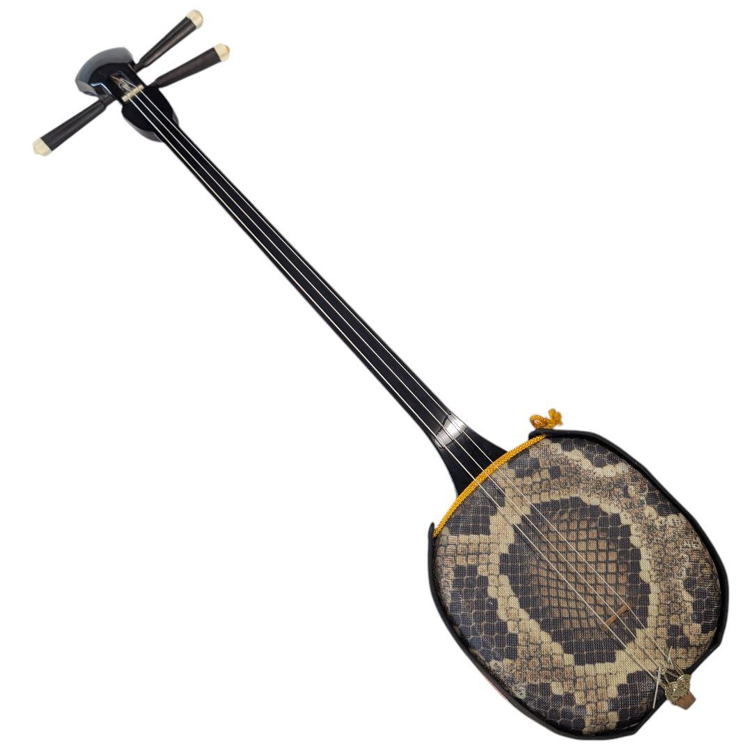 【美品】沖縄三線　三線　人工皮　ケース付き　初心者　入門セット