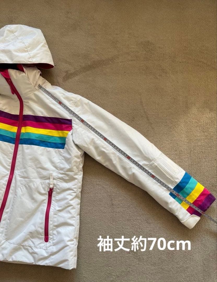子ども用 スキーウェア ホワイト/ピンク/レインボー