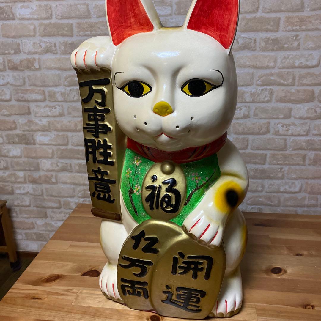 特大　招き猫　縦65cm横34cm幅27cmレトロ　アンティーク　ヴィンテージ