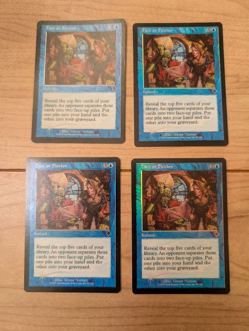 【嘘か真か】【初版】【旧枠】【foil】【INV】