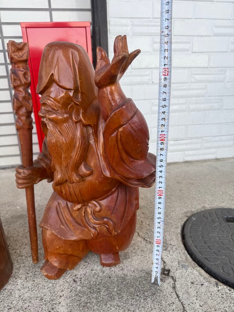 木製彫刻 神様像 大きめ