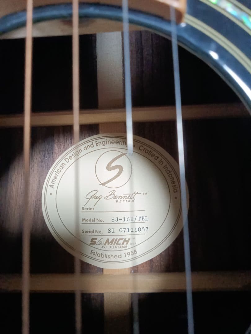 Greg Bennett SJ-16E/TBL エレアコ ケース付き