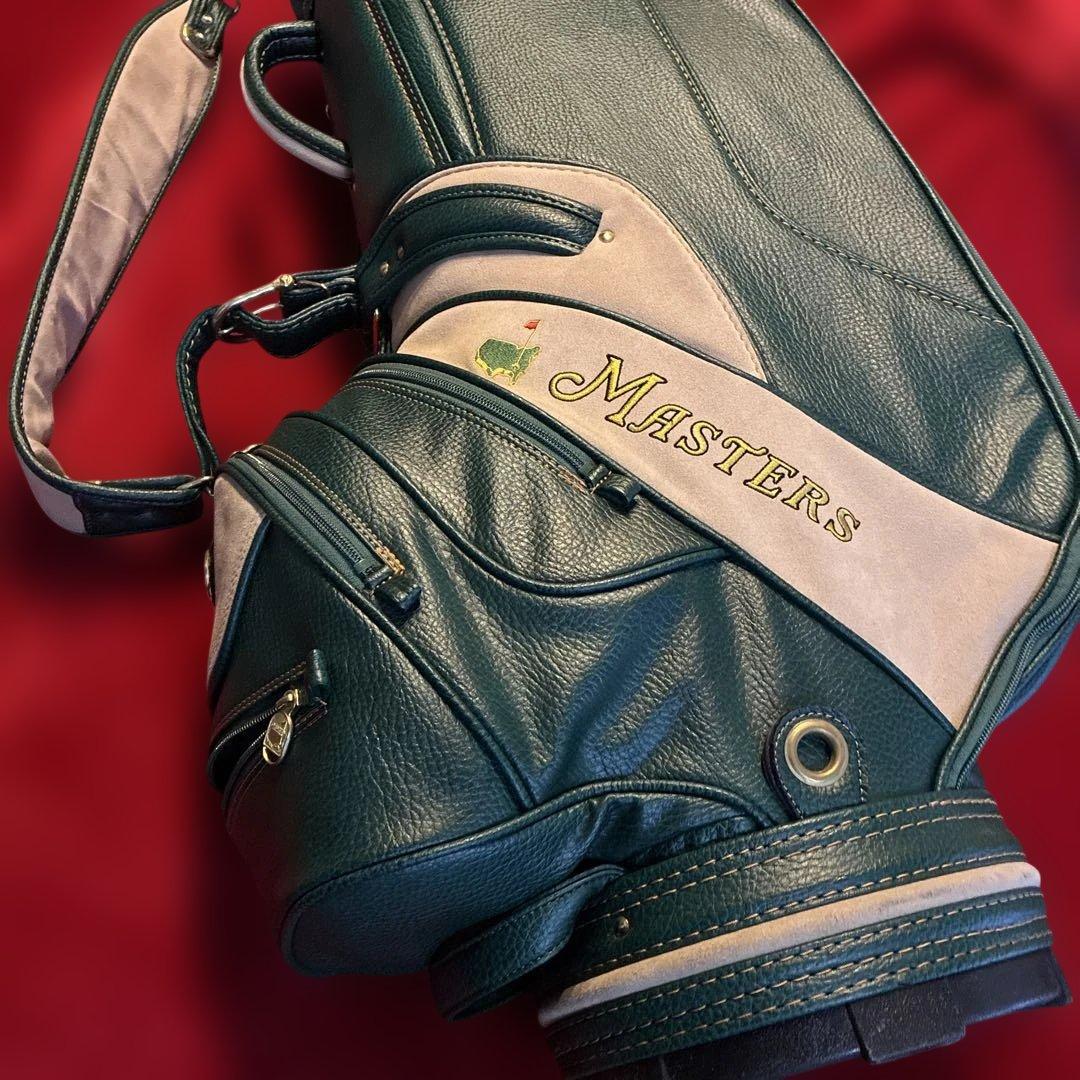 ミズノ　MASTERS キャディバッグ グリーン レザー