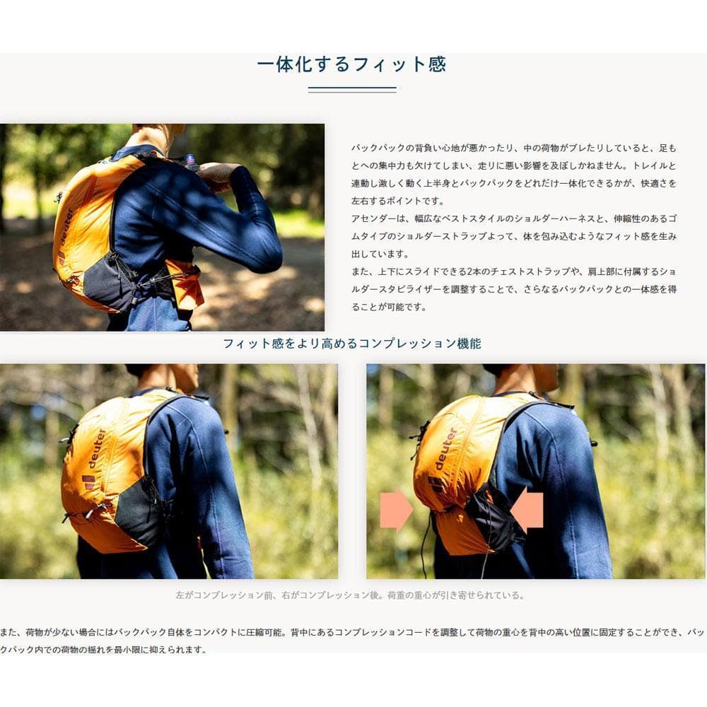 【新品】Deuter（ドイター）バックパック アセンダー 13 サフラン