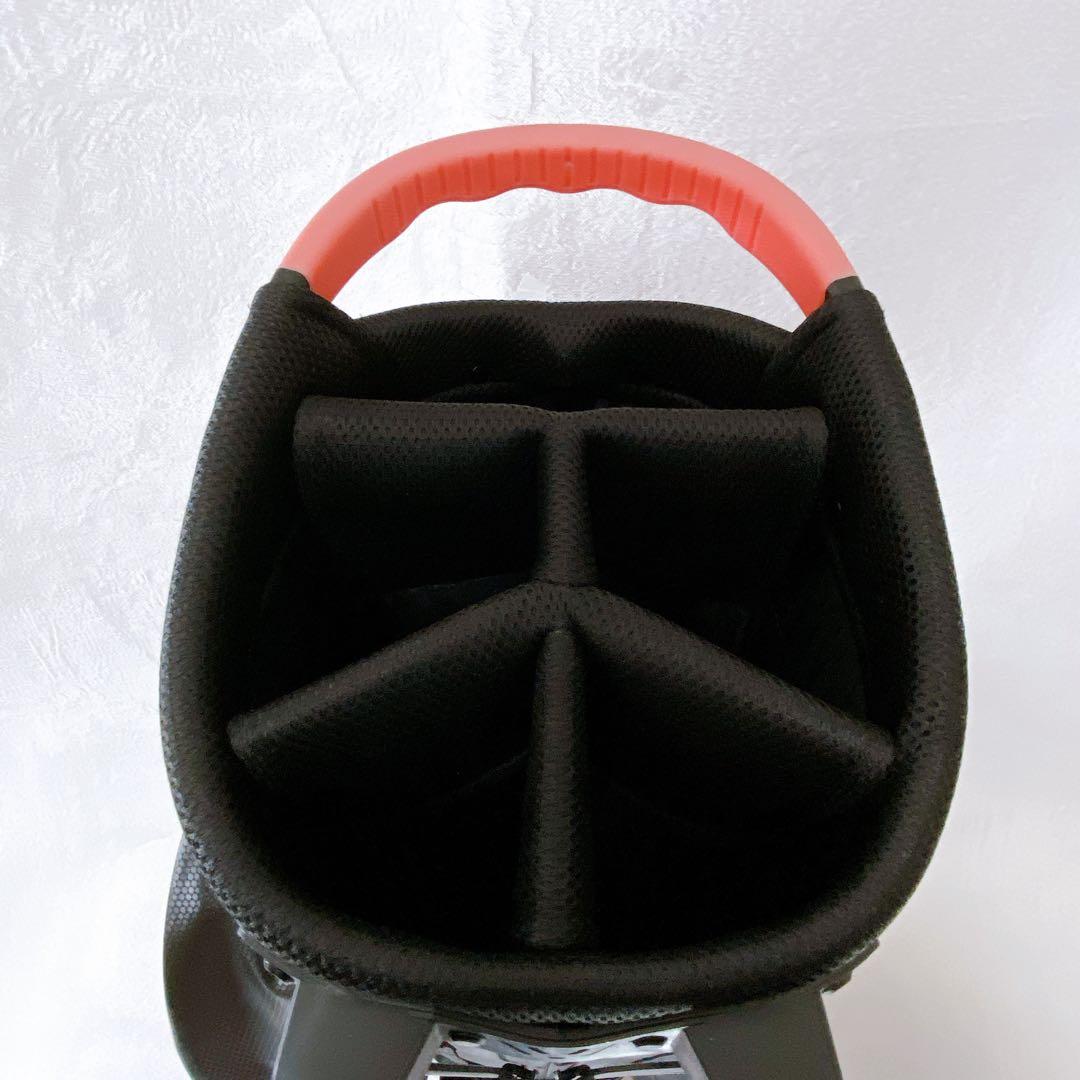 未使用　キースヘリング　スタンド付キャディバッグ　9型　ブラック　レッド　黒　赤