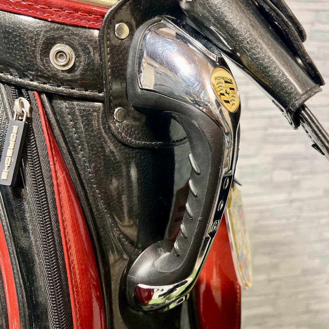 ポルシェ PORSCHE ゴルフ キャディバッグ メンズ 9.5型 エナメル