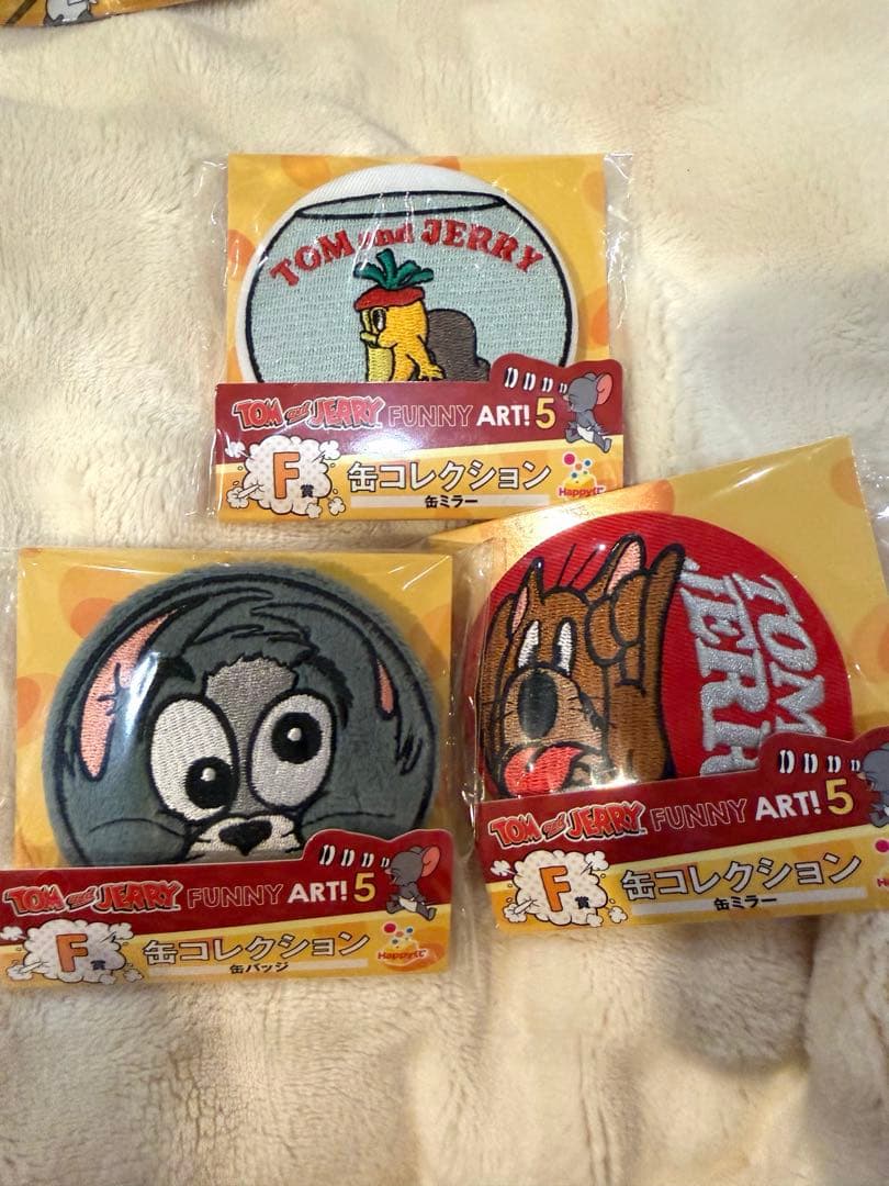 トムとジェリー 一番くじフィギュア、トートバッグ、キーホルダー、缶ミラー