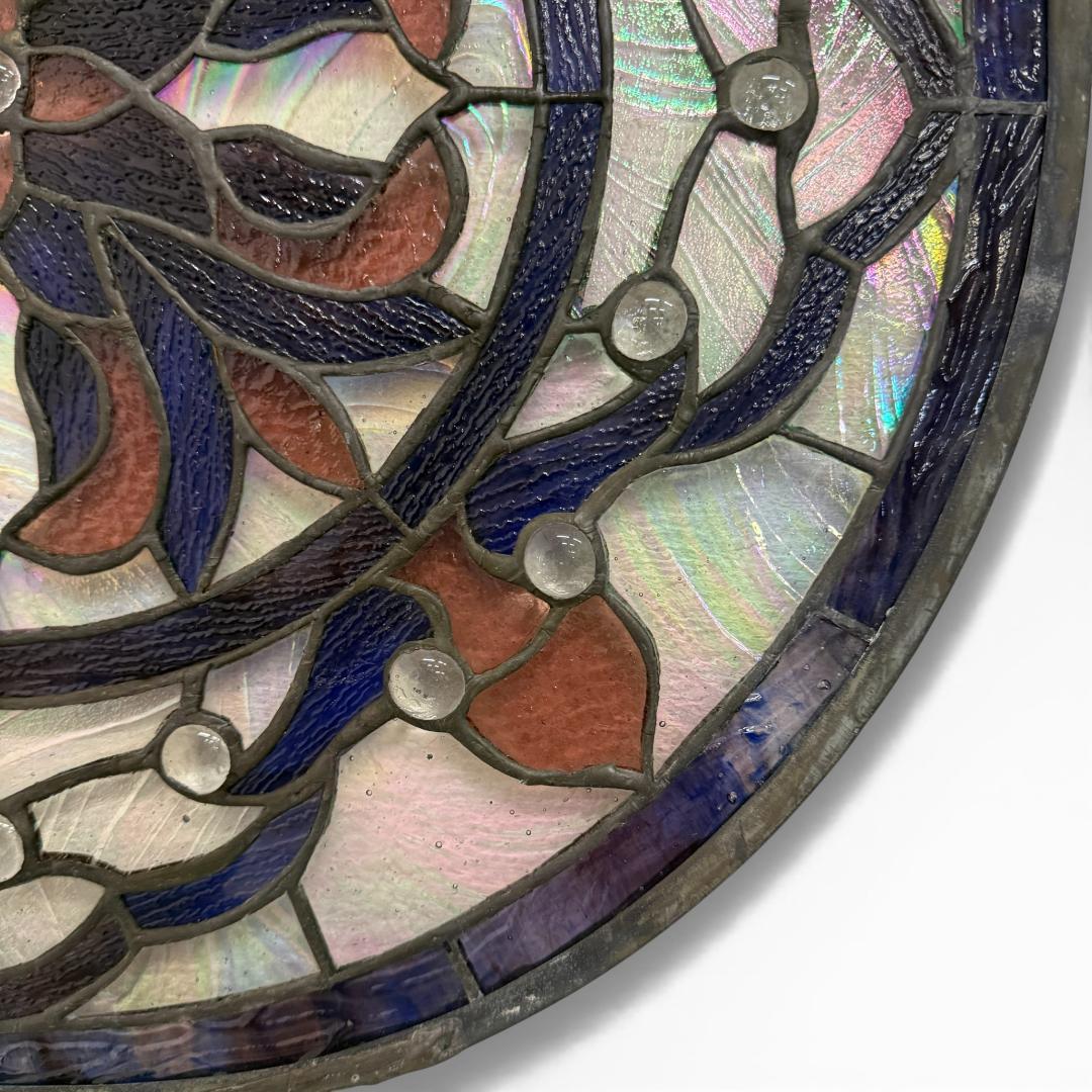 【大型45cm】ヴィンテージ ステンドグラス サンキャッチャー 壁掛け