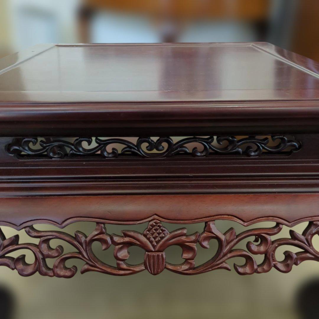 飾り台　木製　透かし　猫脚　台　花台　物置き　置き台　脚付