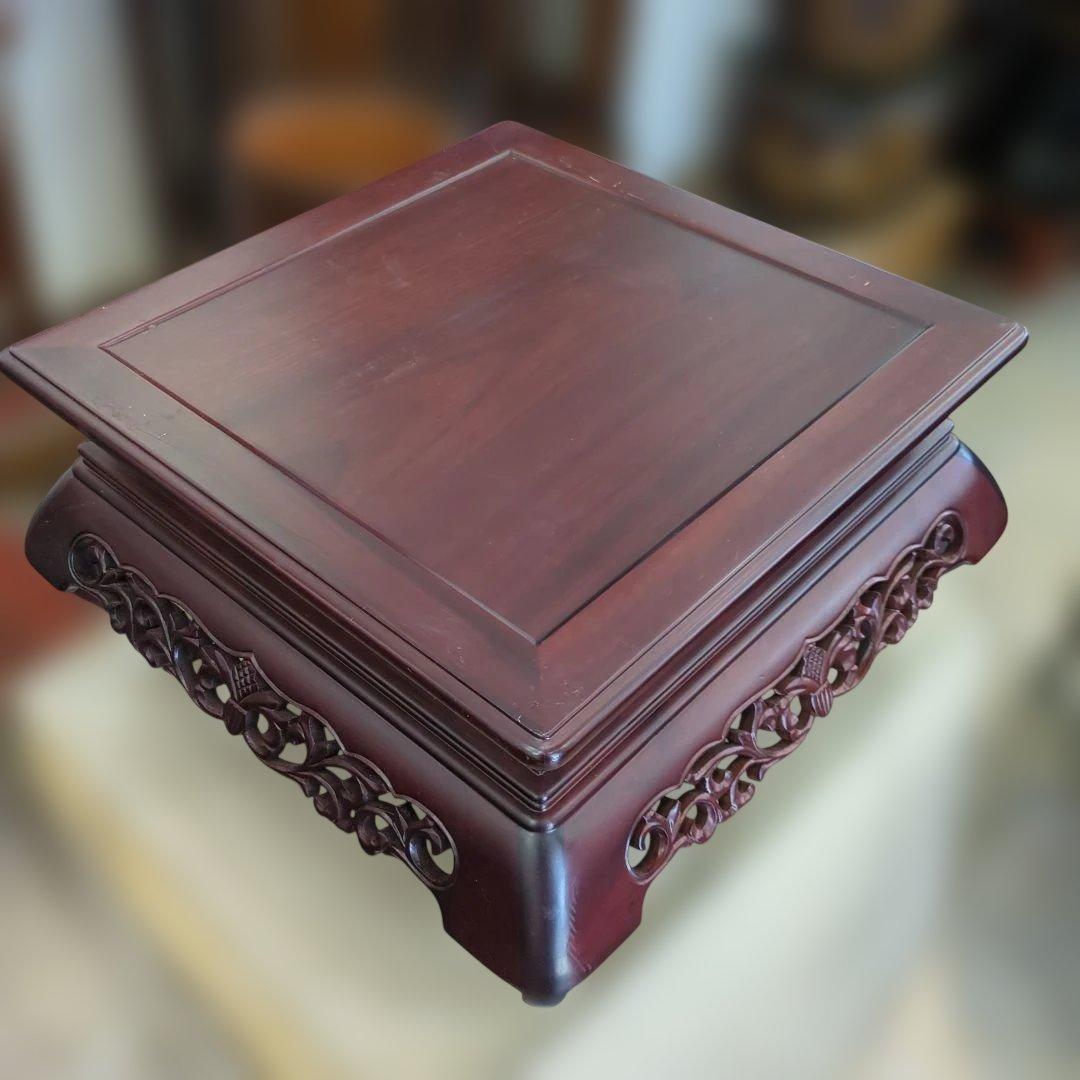 飾り台　木製　透かし　猫脚　台　花台　物置き　置き台　脚付