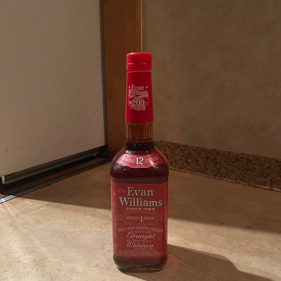 エヴァンウィリアムズ12年未開栓 オールドボトル 古酒 バーボン 終売品 95年