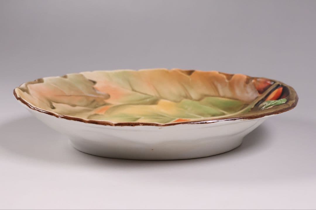 【CM308】オールドノリタケ どんぐり 葉 皿 鉢 団栗 ナッツ 明治 陶磁器