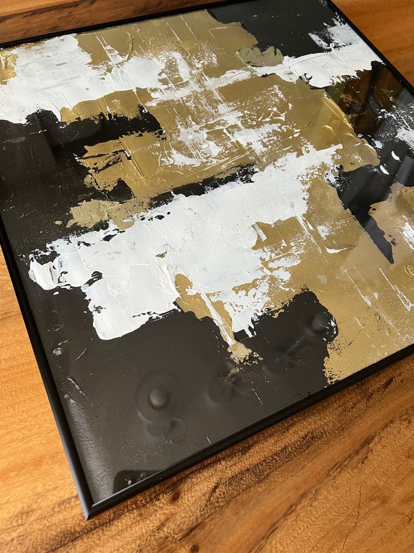 原画/額装済み/和風/禅/絵画/アート/抽象画/ニュアンス/海外/金/金運/