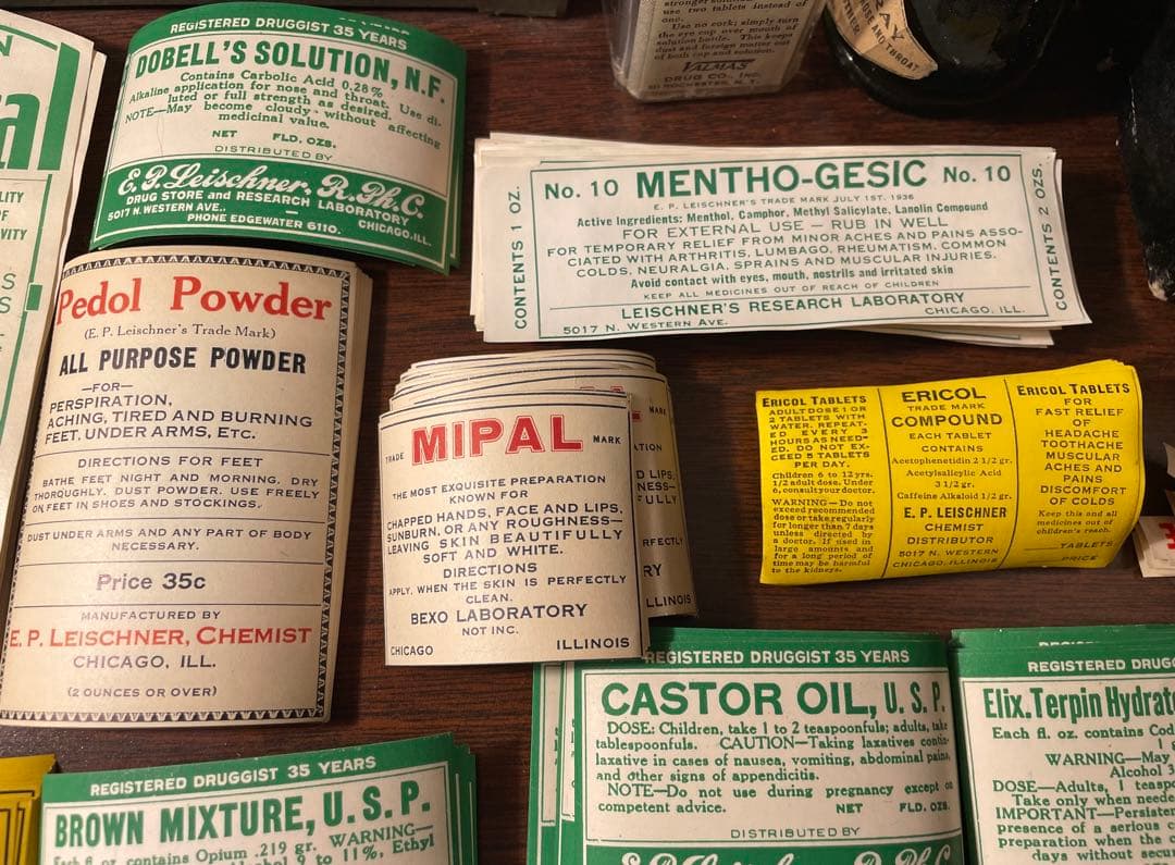 海外　ファーマシーラベル　45種　61枚✖️2