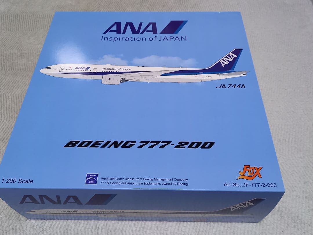 航空機・ヘリコプター JFox ANA BOEING B777-200 JA744A 1/200