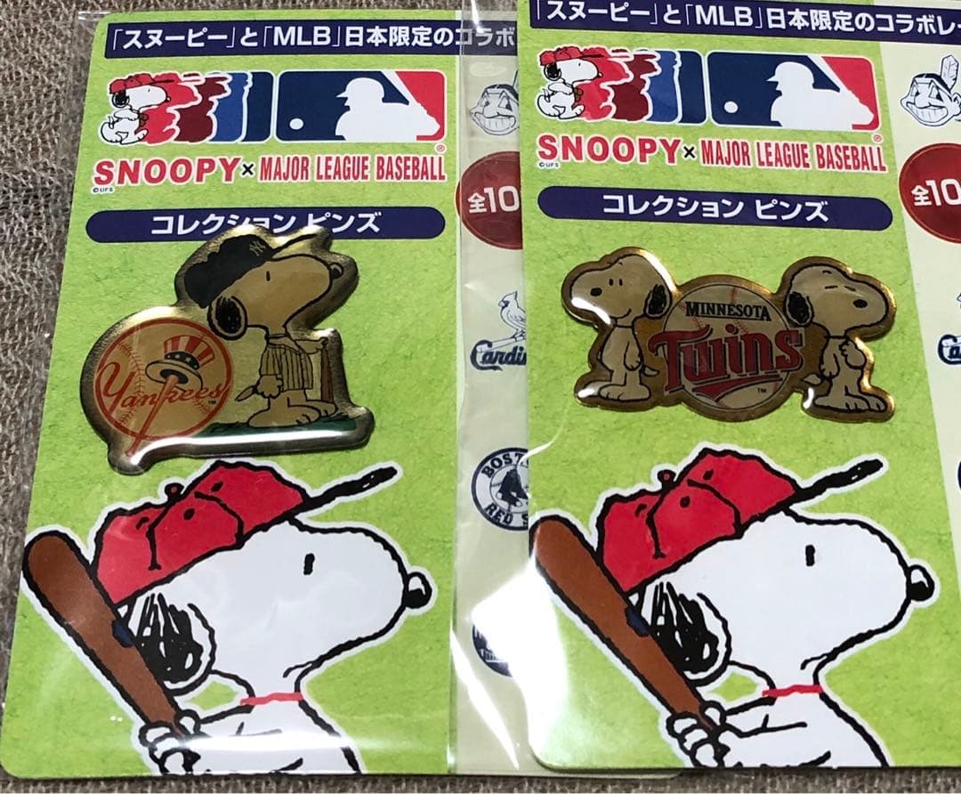 スヌーピー×ＭＬＢ　日本限定コラボ　ピンズ　全10種セット