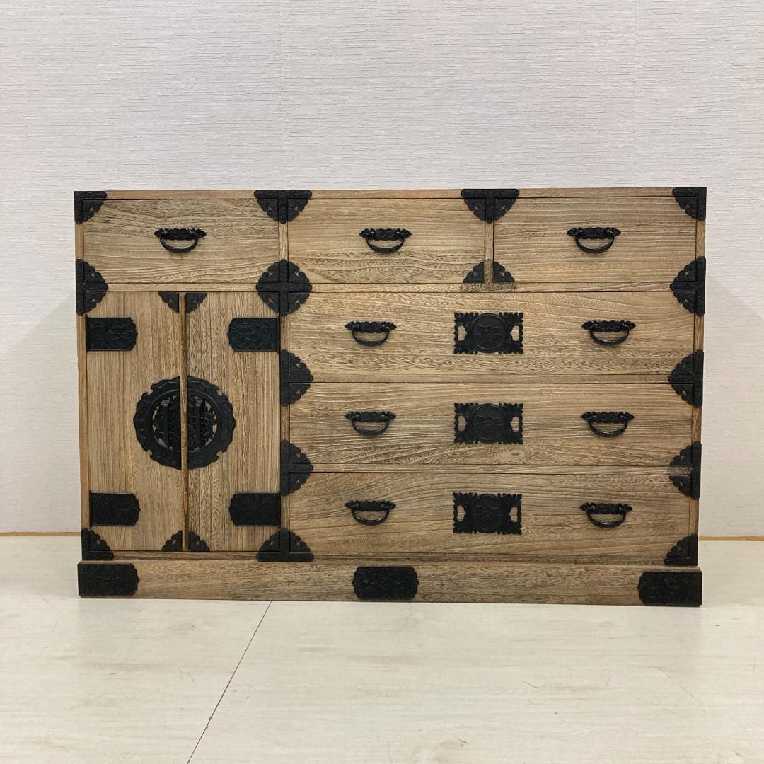 民芸箪笥　工芸タンス　４段　チェスト　古民家　時代