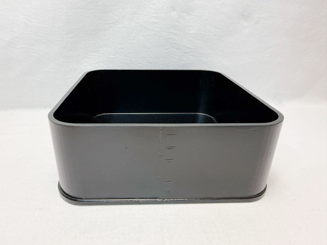 未使用 茶道具 木製 一閑塗 神折敷 炭入れ 炭取 紙箱