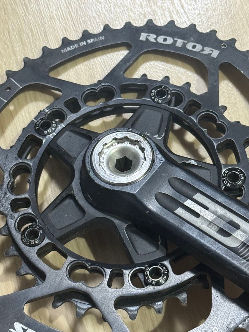 175mm ROTOR 3D30 クランクセット　楕円チェーンリング　50/34