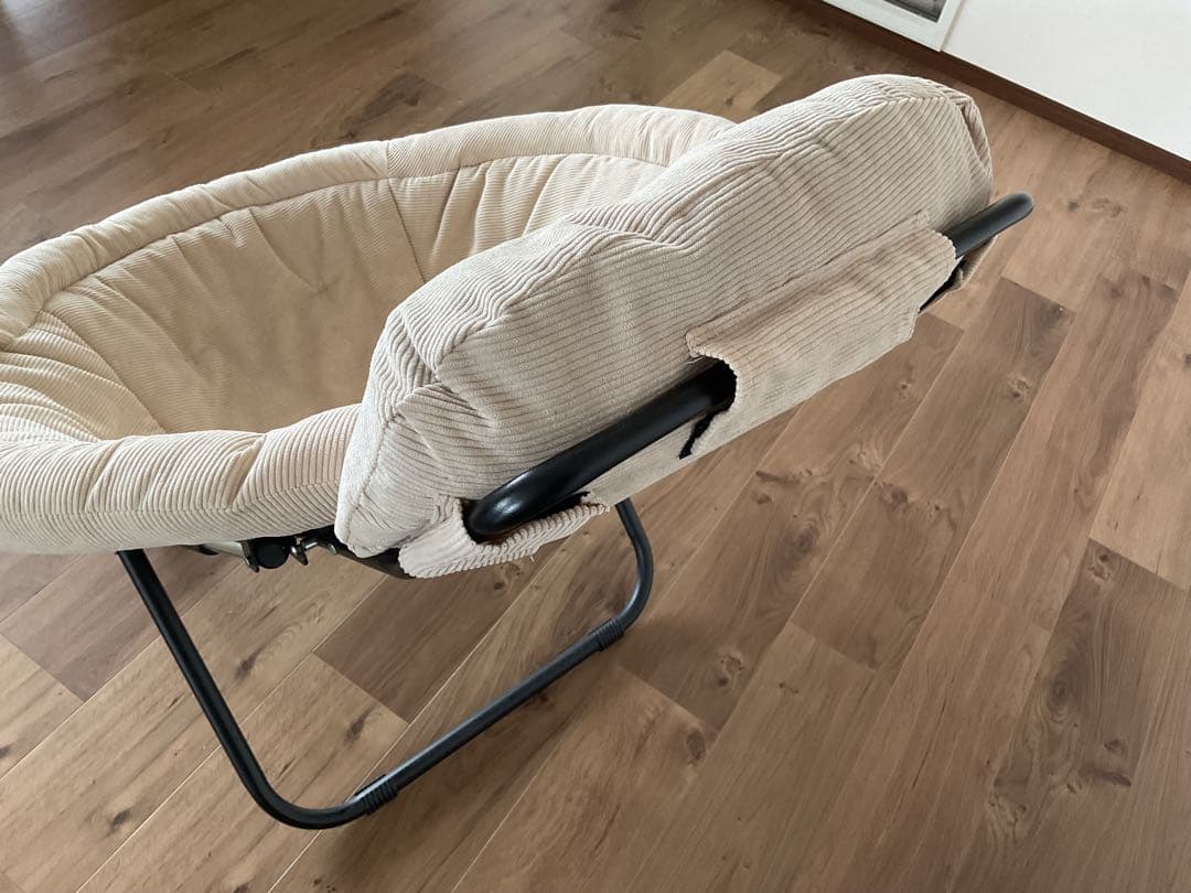 ヒナタライフ　 フォールディングチェア ベージュ