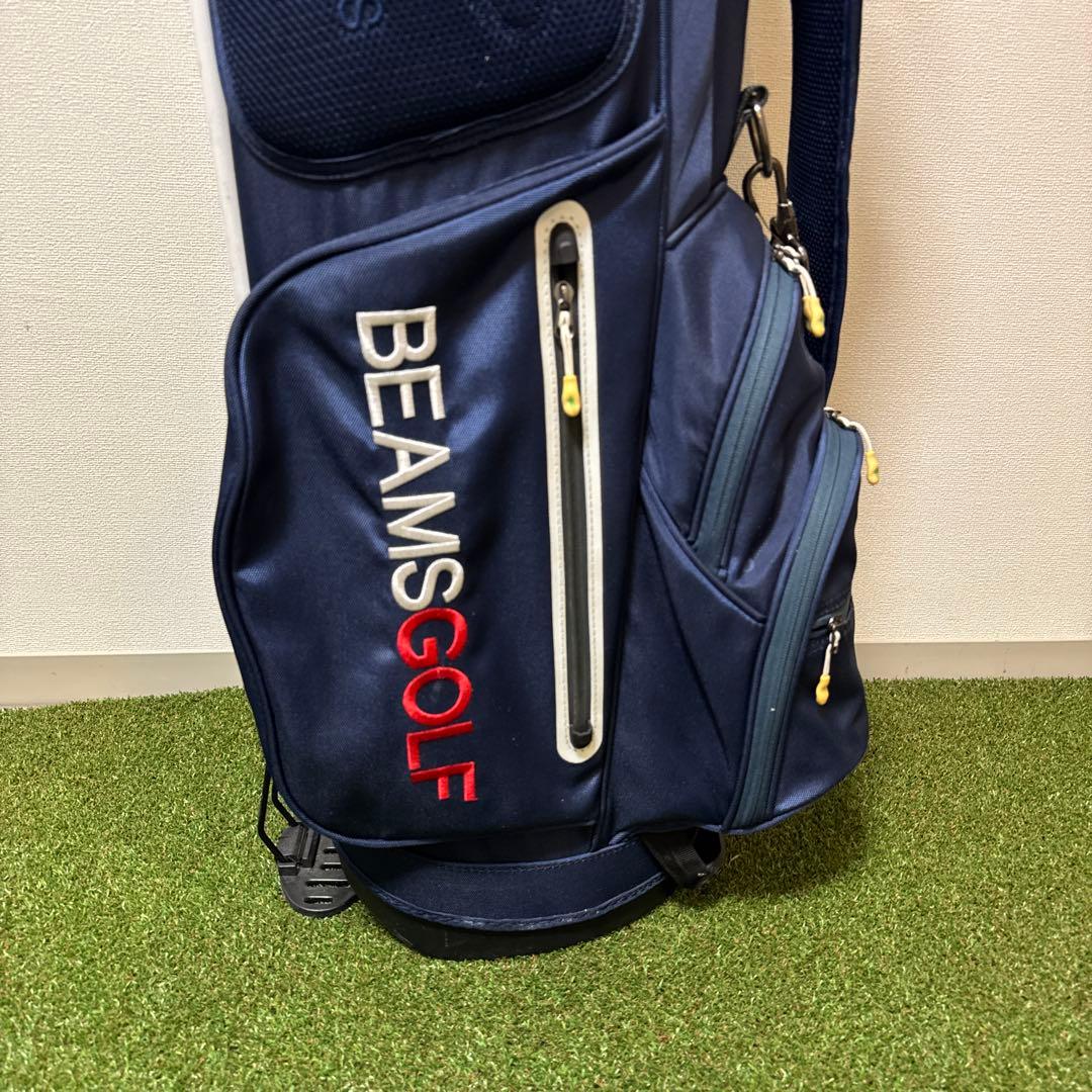 BEAMS GOLF ビームスゴルフ ネイビー キャディバッグ スタンド式