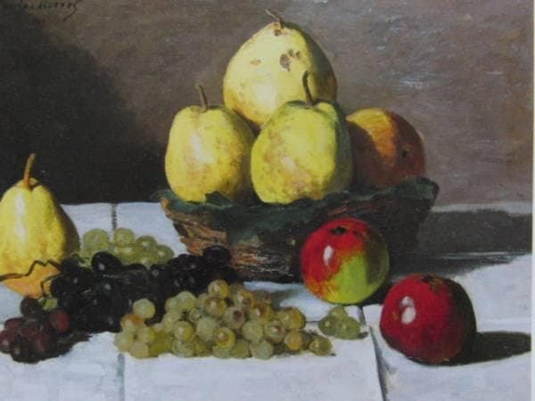 クロード・モネ、「NATURE MORTE, POIRES ET RAIAIN」