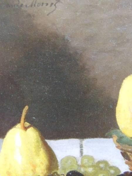 クロード・モネ、「NATURE MORTE, POIRES ET RAIAIN」